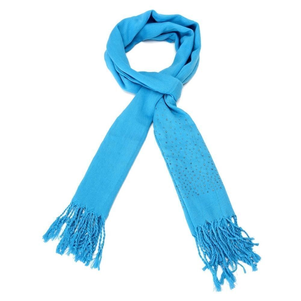 Scarf 100% Polyester Blue Long